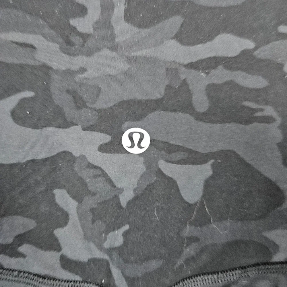 Lululemon Align Camo Crop Leggings Womens Size 10‎ Grey Black Athleisure - Picture 8 of 9